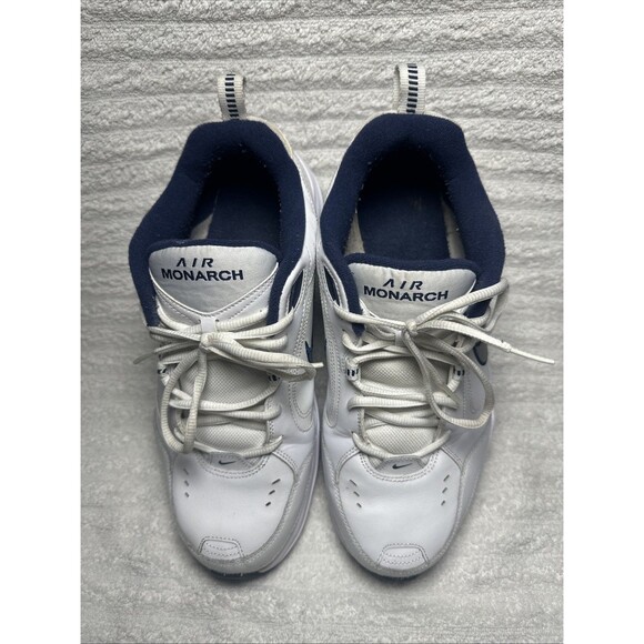 Nike Air Monarch Men\'s Shoes Size 11 White Navy Blue Running main image 9